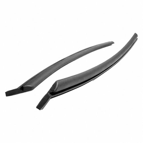 Rear Roll-Up Quarter Window Seals made with steel core. For 2-Door Hardtops and Convertibles. 18 In.